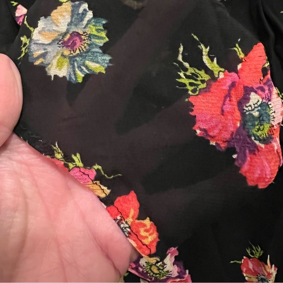 🚫SOLD🚫 Vintage Betsey Johnson Sheer Floral Mini Dress - Picture 3 of 4
